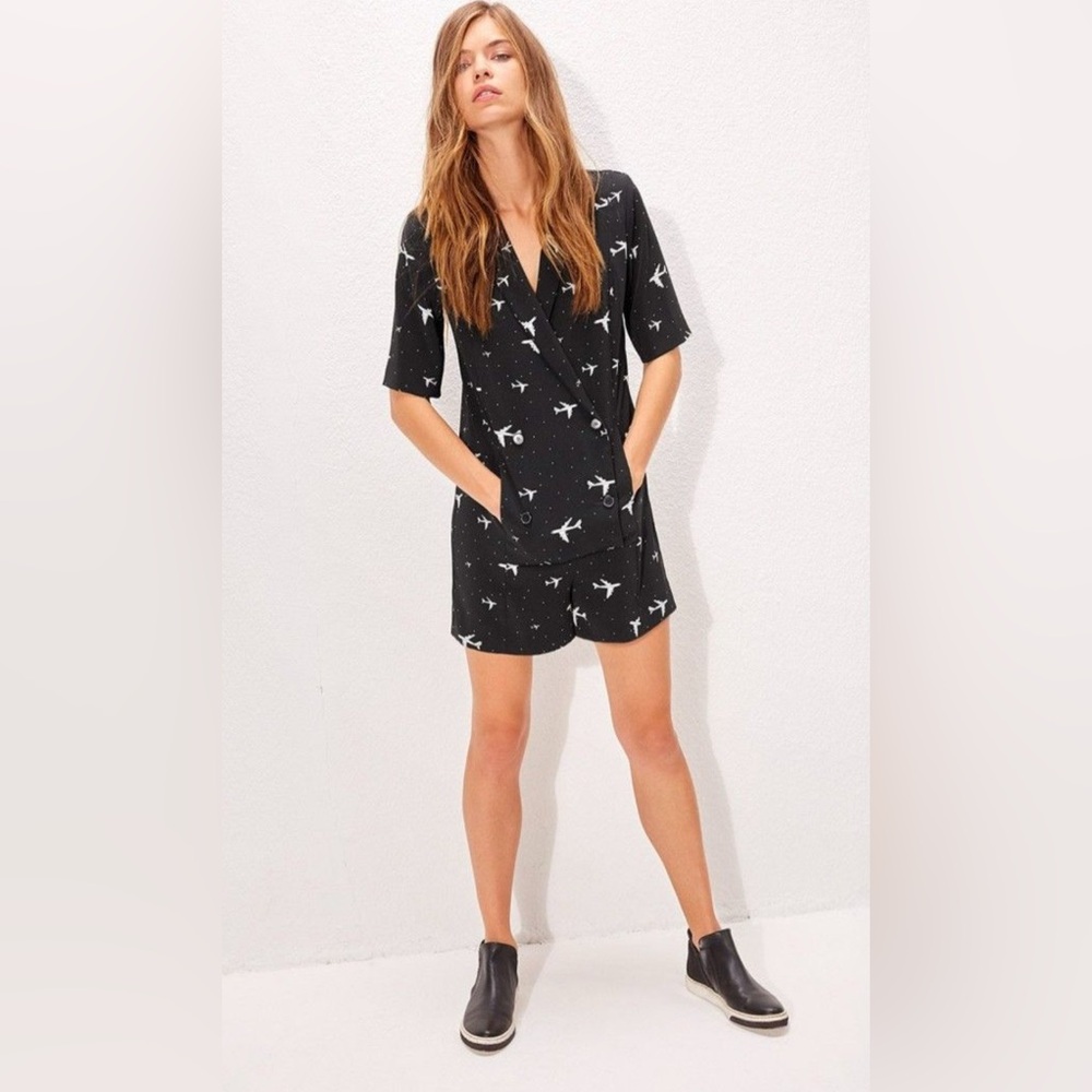 Cop.Copine Nuba Airplane Print Romper‎